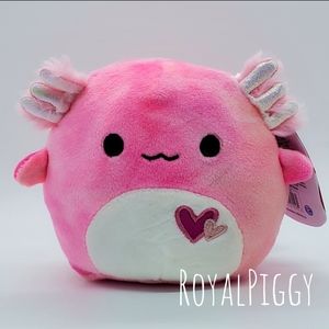 4.5" Squishmallow Aleka the Axolotl Valentine's Day KellyToy Plush NEW